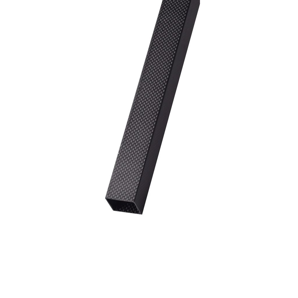 Tubo quadrato in fibra di carbonio pieno 3K da 1000 mm, tubo rettangolare cavo opaco ad alta resistenza(22x22x18mm)