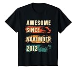 Photo Gallery bambino awesome since november 2012 vintage retro birthday maglietta Photo Gallery bambino awesome since november 2012 vintage retro birthday maglietta