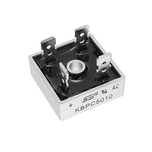Image of 5pcs KBPC5010 Bridge Rectifier Diode,50A 1000V Single Phase,Full Wave 50 Amp 1000 Volt Electronic Silicon Diodes,Through Hole 4-Pin