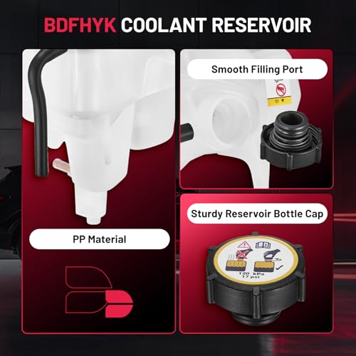 Image of BDFHYK Engine Coolant Expansion Reservoir Overflow Tank Compatible with Mazda Tribute, Compatible with Mercury Mariner Escape 3.0L V6 2001 2002 2003 2004 2005 2006 Replace 603-205 DAKG-1L8Z8A