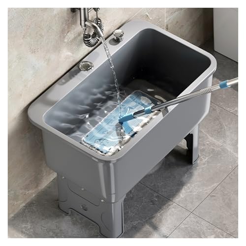 Catálogo para Comprar On-line Tarjas de plastico los preferidos por los clientes. 45 Fregadero portátil para fregona de piso con kit de drenaje, fregadero no empotrado para interiores y exteriores, cubos de fregona de gran capacidad para lavadero, cocina, baño,...