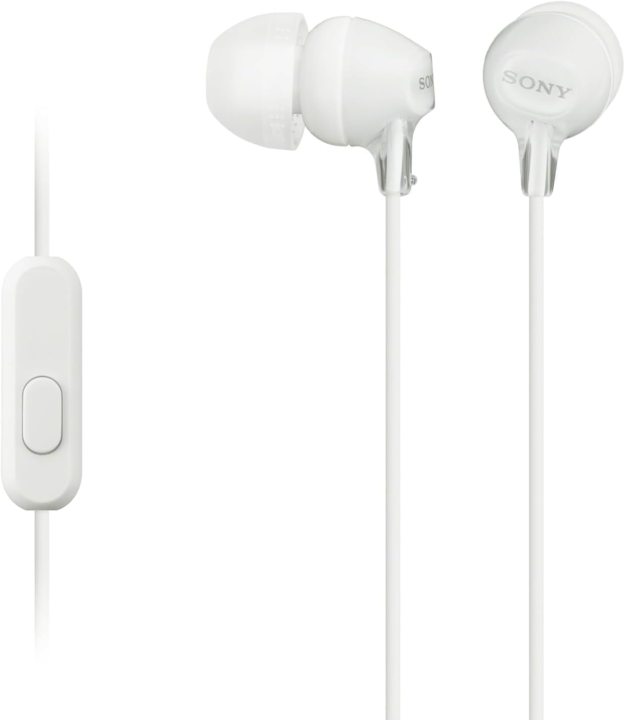 MDR-EX15AP Earphones with Smartphone Mic and Control - White