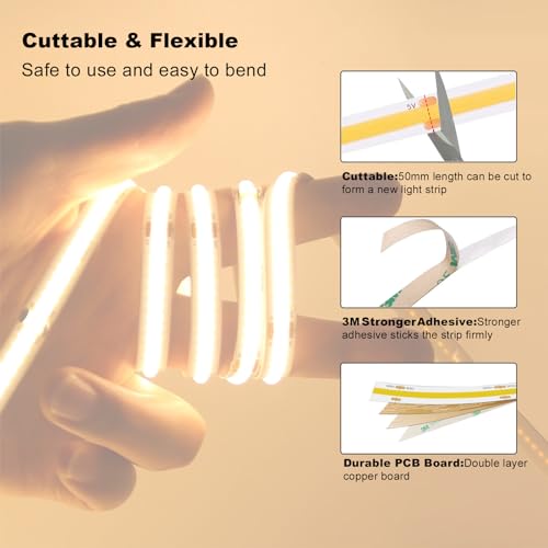 Tira de luz LED blanca con regulador USB 6ft miniatura 4