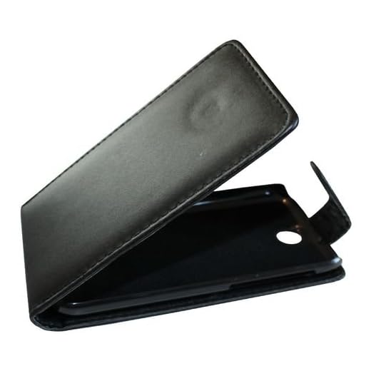 Mobilfunk Krause - Flip Case Etui Handytasche Tasche Hülle für HTC Desire 310 (Schwarz)
