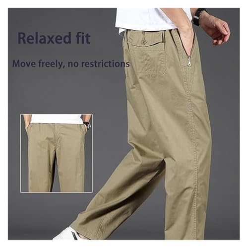 Puliam Mens Stretch Pants, EaseTactic - Flex Fit Zipper-Pocket Durable Pants2