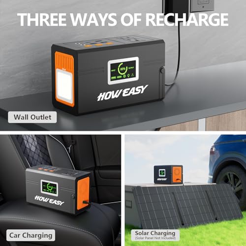 Image of Portable Power Station 127W,Solar Generator(Solar Panel Optional), 88.8Wh Power Supply with 110V AC Outlet, 1*Type-C, 2*QC3.0, Solar Powered Generator for Emergency Backup, Camping