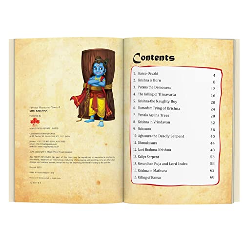 Krishna Tales (Illustrated) - Story Book for Kids - Short Stories for Children - English Stories with Colourful Pictures - Bedtime Stories - Children Story Book - Book for Kids 6+ Years Old - Read Aloud to Infants, Toddlers