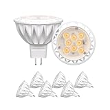 GOHDLAMP MR16 LED電球 6個パック 3000K 温白色 5W GU5.3 38°ビーム角 調光不可 景観&屋内アクセント照明用