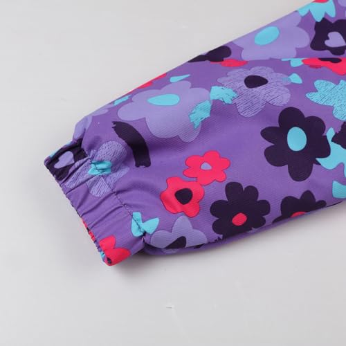 Image of Jingle Bongala Kids Waterproof Rain Jackets Lightweight Raincoats Fleece & Knitted Lining Hooded Windbreaker for Boys Girls