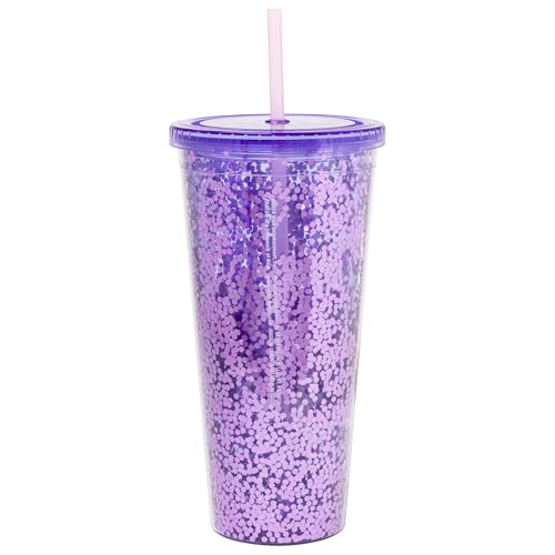 Image of Silver Buffalo Bratz Drama Mama Cloe, Plastic Cold Cup, 32oz | Yasmin, Jade and Sasha, Confetti, Includes Lid and Straw, 0.95 Liters