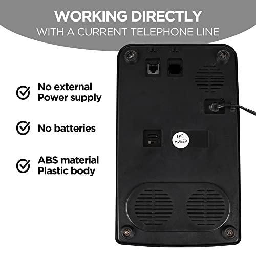 Image of Retro Rotary Phone aa‚¬a€oe 1960s Style Vintage Rotary Phone aa‚¬a€oe Old-Fashioned Landline Phones for Home, Office, Desk aa‚¬a€oe Retro Corded Phone with Mechanical Ringer