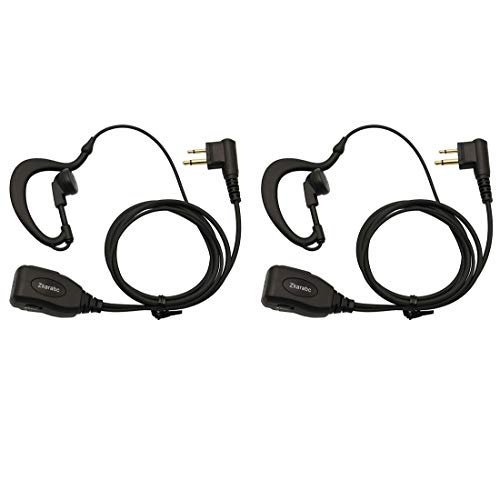 Walike Talkie Earpiece with Mic G Shape Adjustable Volume Headset Compatible with Motorola CLS1410 CLS1110 BRP40 CP200 CP200D CP185 DTR650 RDU2020 RDU4100 RDU4160D RDU2080D RMU2040 RMU2080D(2 Pack)