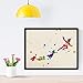 Nacnic Art Print Framing Peter Pan Volare con Amici Pareti Decorativi per Muro. Fogli di Stile dell'acquerello. Regalo Creativo per Bambini. Carta 250 Grammi ... (con Cornice, A4)