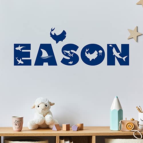 Vinilo decorativo personalizado tiburón para pared