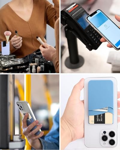 Image of Silicone Card Holder for Phone Case, Stick On Wallet for iPhone