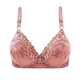 reggiseno da donna con forte tenuta, comodo da indossare tutti i giorni, con ricamo floreale, bustino regolabile e tracolla, bralette anti-agging bra comfort, sottile e classico reggiseni, colore