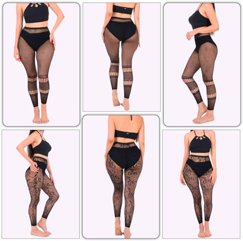 6 Pairs women's fishnet lace Tights4