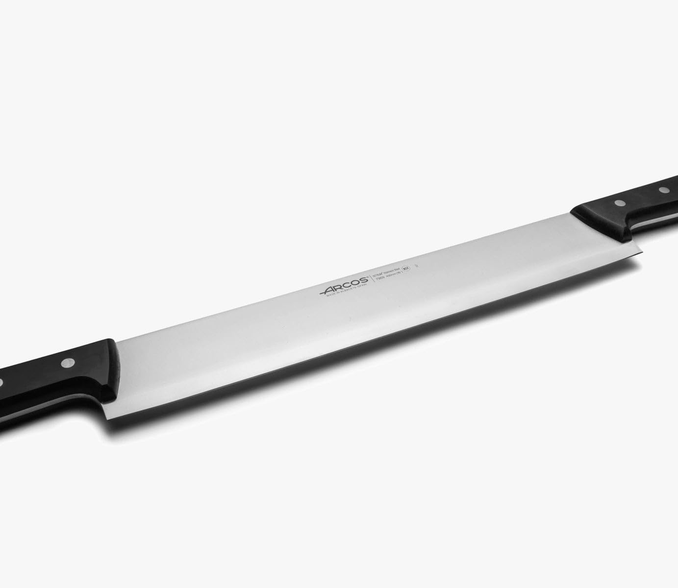 Arcos Nóż do sera, 40 cm, ze stali nierdzewnej Nitrum i ostrze 400 mm, 1150 gr, ergonomiczny uchwyt z polioksymetylenu POM, seria uniwersalna, kolor czarny