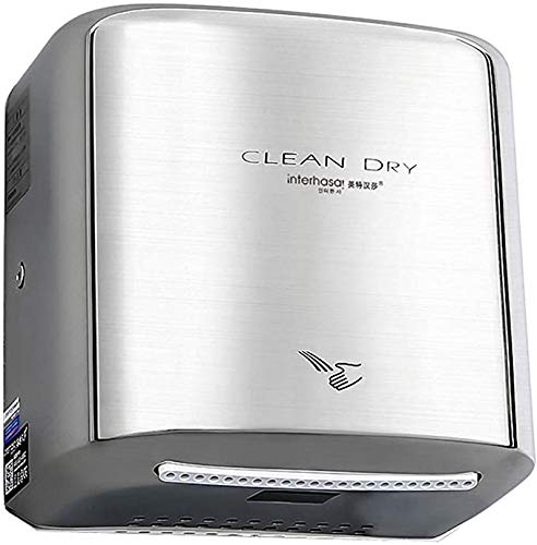 LS-PRO Automatic Hand Dryer Stainless Steel for Commercial Bathrooms. High Speed Hot Air, Dry Hands in 7s. No Touch Operation Infrared Sensor. Easy Installation. Low Noise 60 dB. 1 Year Warranty.