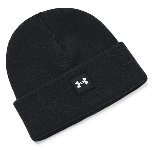 Under Armour boys Halftime Beanie , (001) Black / / White , One Size Fits All