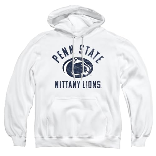 Pennsylvania State University Official Nittany Lions Logo Unisex Adult Pull-Over Hoodie White Medium