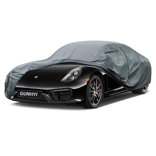 Image of GUNHYI Premium Car Cover Custom Fit Porsche 718 /Boxster /Cayman, 16 Layers Heavy Duty Car Cover Waterproof All Weather with Zipper Door for Sun Rain Snow Dust Uv Protection