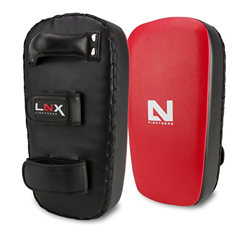 LNX Thai Pad Pro Fight - original Thai Style ideal für Kickbox Muay Thai Training usw. Schlagpolster Kickpolster Pratze Paar