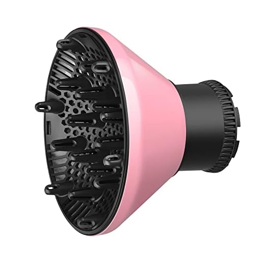 Difusor de cabelo universal adaptável acessório de secador de cabelo para bocais de secador de cabelo de 4 a 5,5 cm de diâmetro (rosa)