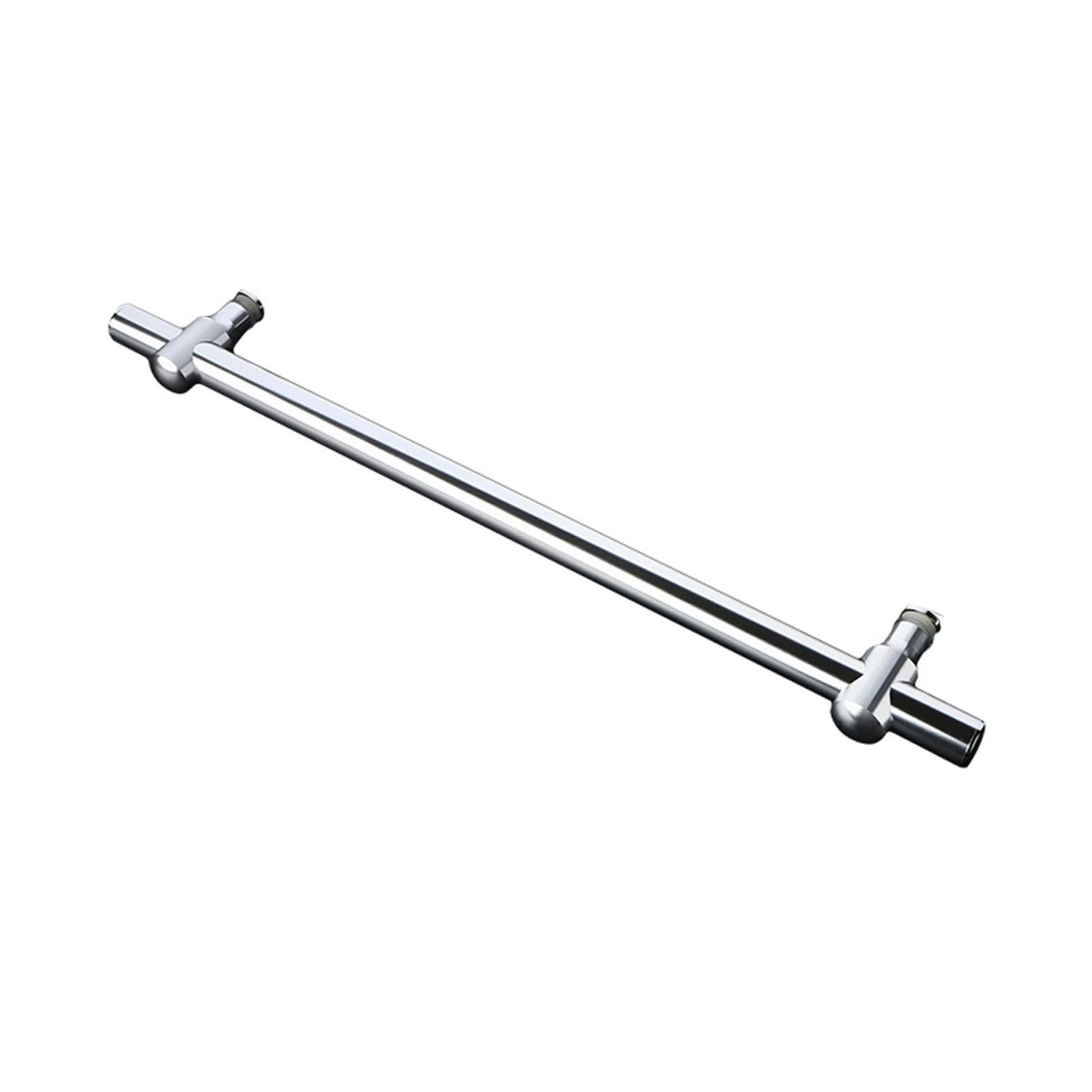 DRYMY Shower Door Handle, Adjustable Hole Distance Grab Bar for Bathroom Glass Door, Single Side Door Handle With Accessories Towel Bar - Stainless Steel (Size : 550mm)