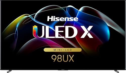 Image of Hisense 98-Inch Class Mini-LED Premium ULED X Series 4K Google Smart TV with Alexa Compatibility, QLED, 144Hz, Dolby Vision Atmos, HDR10+, 4.2.2 Ch Audio, Hands Free Voice Control (98UX)