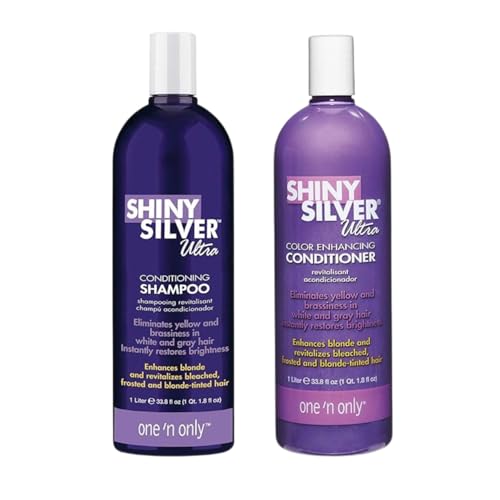One 'n Only Shiny Silver Purple Shampoo and Conditioner Set