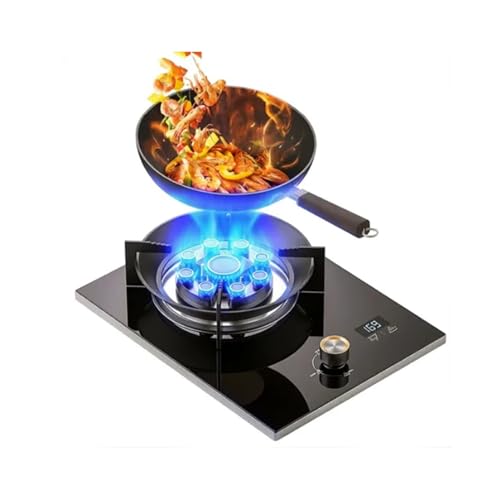 BZJPRFC Estufa De Gas Portátil De Un Solo Quemador, Temporizador De Alto Fuego De 9 Cavidades De 5,2 KW 5,2 KW, Cocina De Gas For Cocina/Camping, con Protección contra Llamas(NG)