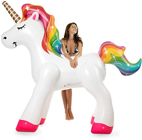 Vickea Giant Inflatable Rainbow Unicorn Sprinkler, Water Sprinklers Toys for Kids Summer Party Fun