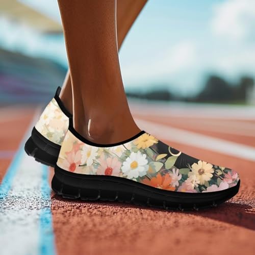 Image of Womens Slip On Walking Shoes Non Slip Loafer Breathable Holiday Travel Shoe Lightweight Casual Low Top Sneakers SizeUS 5.5-11.5
