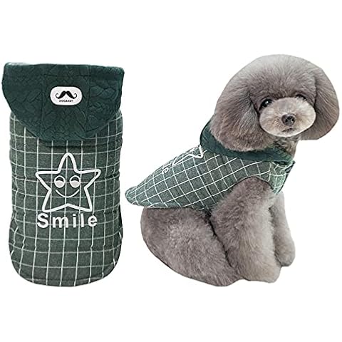 Izefia Windproof Fleece Dog Coat for Winter Cover