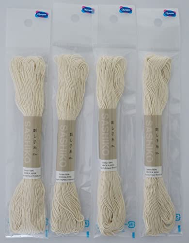 Hilo Olympus Sashiko 20m Algodón 4 unidades miniatura 3