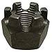 7/8"-14 Grade 5 Plain Finish Steel Round Slotted Castle Nut, 10 pk.