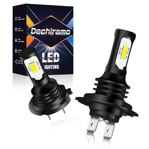 Dechiramo H7 Motorcycle Bulbs Compatible for Honda CBR1000RR CBR300R CBR500R CBR600R Goldwing, 6500K White light,1:1 Plug and Play,H7 Fog Light Bulbs(Pack of 2)