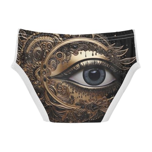 ODAWA Eye Mystical Black Toddler Briefs Cotton, Toddler Boys Underwear 2T2
