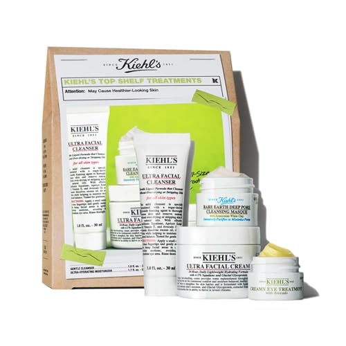 Kiehl's Top Shelf Skincare Treatments Set, Ultra Facial Cleanser ...