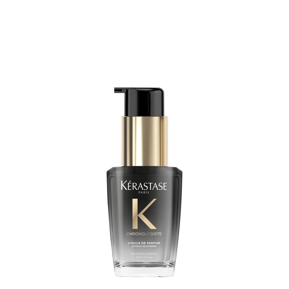 Kérastase Chronologiste, Aceite Perfumado Sin Aclarado, Aporta Nutrición y Fuerza, Brillo y Aroma Floral Capilar, Con Notas de Rosa de Té y Peonía, Para Todo Tipo de Cabellos, Huile de Parfum, 30ml