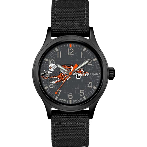 Timex Men's NFL Scout 40mm Watch – Cincinnati Bengals with Black Fabric Strap by Timex - Used condition - US$62.08