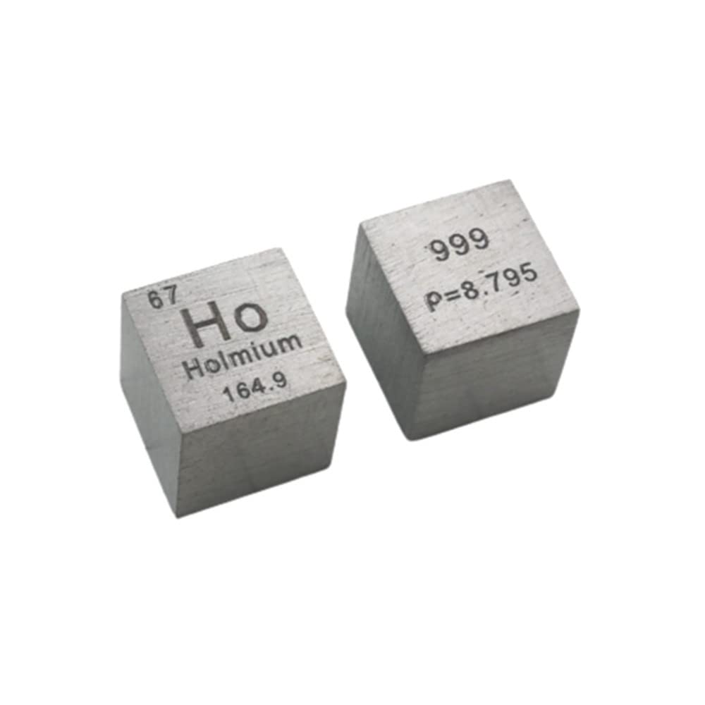 1 cubo de mesa periódica 99,9 % de metal de holio puro, elemento tallado, maravillosa colección de manualidades, 10 x 10 x 10 mm