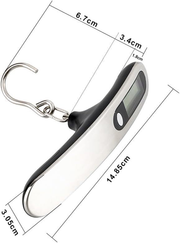 Digital Fish Scale, Portable Hanging Scale, Electronic Luggage Scale with Hook, Accurate Weight Measurement for Fishing, Home Use, and Travel, Compact Design