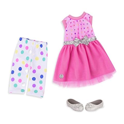 Glitter Girls GG50106Z Battat- Stay Sparkly Dress and Leggings Regular Outfit-14 inch Doll Clothes and Accessories for Girls Age 3 and Up - Children’s Toys, Various, 14" Cover