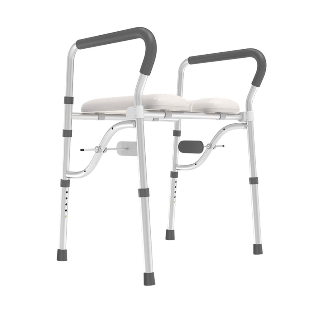 NEWFUN Rialzo WC per Anziani, Comoda WC Alzawater per Anziani, Alzawater per Protesi Anca, Sollevatore per WC Senior con Regolazione in Altezza, Adatto a Tutti i WC Standard, Capacità di Carico: 150KG