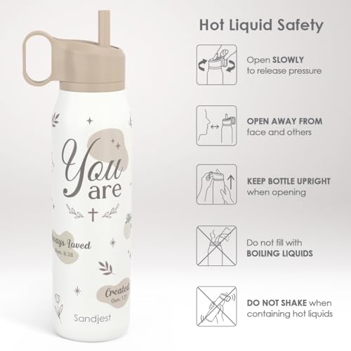 Image of Inspiration Stainless Steel Water Bottle with Twist Lid 20oz, You Are Travel Insulated Water Bottles for Sports & Gym, Gift for Women Girls Friends Birthday Christmas