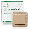 Silicone Foam Dressing 2x2 Inch with Border - 10 Pack Adhesive Waterproof Bandages for Wound - High Absorbency Big Foam Pad Bandaids - Medical Grade Wound Dressing