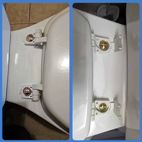 Universal Toilet Seat Bolts and Screws Replacement Kit, Heavy Duty Metal Fasteners with Plastic Nuts and Washers for Top Mount Toilet Seat Hinges, Compatible with Kohler, TOTO, American Standard - Thumbnail 4