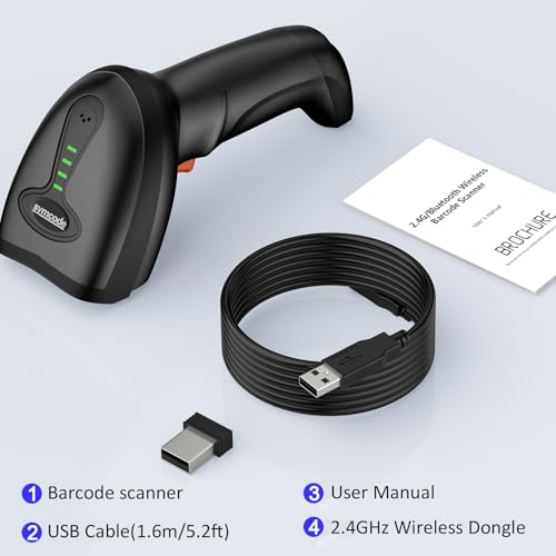 Lecteur de codes-barres USB 1D Bluetooth rechargeable symcode pour ordinateur - 7